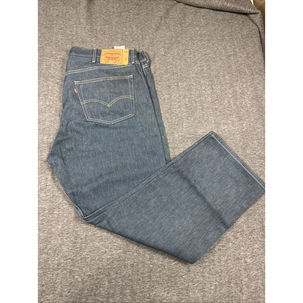 Levis 501 XX Mens 42x30 Shrink to Fit Original Cut Button Fly Dark Wash Denim